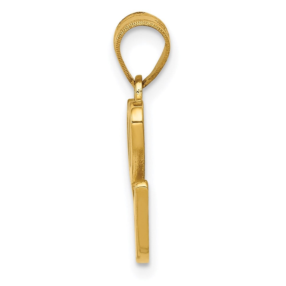 14K Gelbgold Schreibschrift-Buchstabe „G" Initial-Anhänger