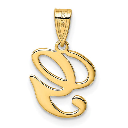 14K Gelbgold Schreibschrift-Buchstabe „G" Initial-Anhänger