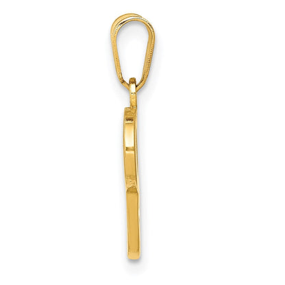14K Gelbgold Schreibschrift-Buchstabe „P" Initial-Anhänger