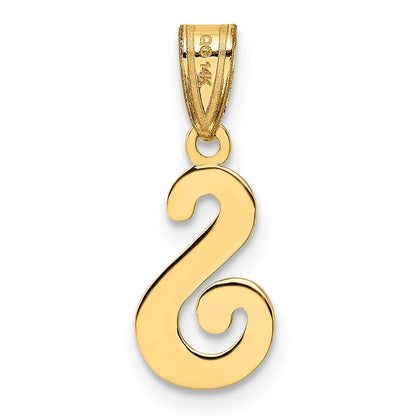 Anhänger mit Initiale „S“ in Schreibschrift aus 14K Gelbgold