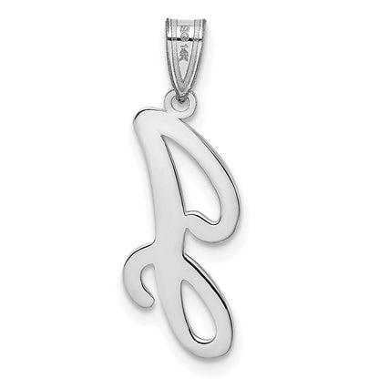 Anhänger mit Initiale „J" in Schreibschrift aus 14K Weißgold