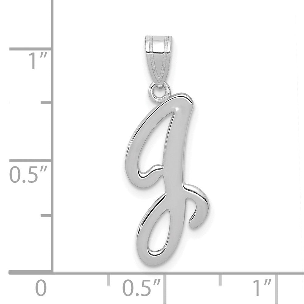 Anhänger mit Initiale „J" in Schreibschrift aus 14K Weißgold
