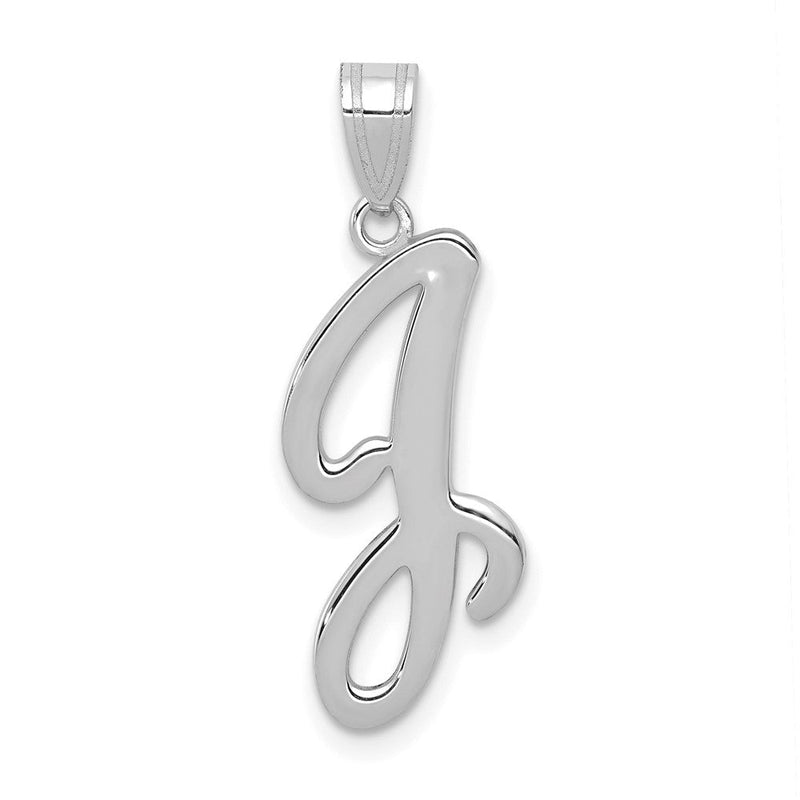 Anhänger mit Initiale „J" in Schreibschrift aus 14K Weißgold