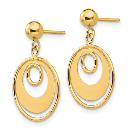 14K Gelbgold Ohrstecker mit Kreis