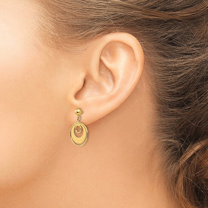 14K Gelbgold Ohrstecker mit Kreis