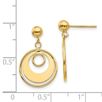 14K Gelbgold Ohrstecker mit Kreis