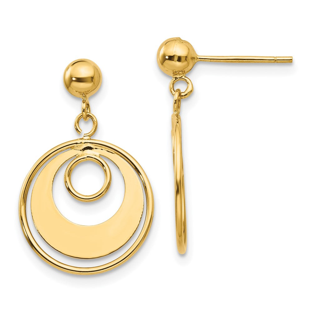 14K Gelbgold Ohrstecker mit Kreis