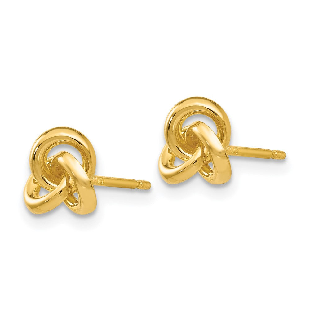 14K Gelbgold Dreifaltigkeit Knoten Ohrringe