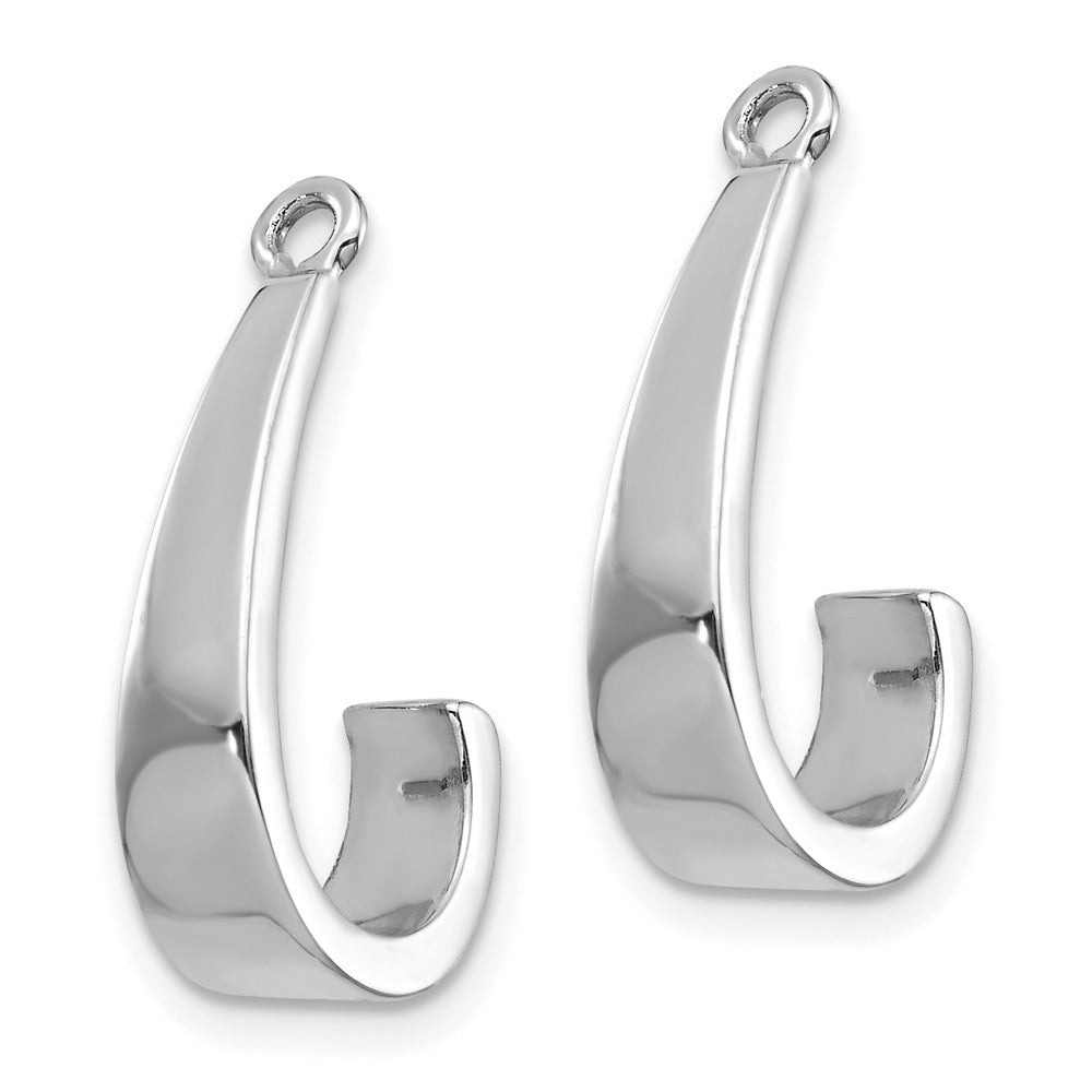 14K Weißgold J Creolen Jacken