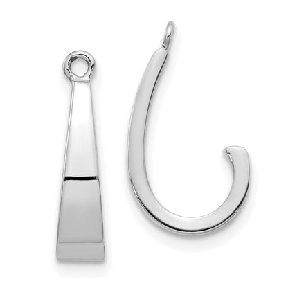 14K Weißgold J Creolen Jacken