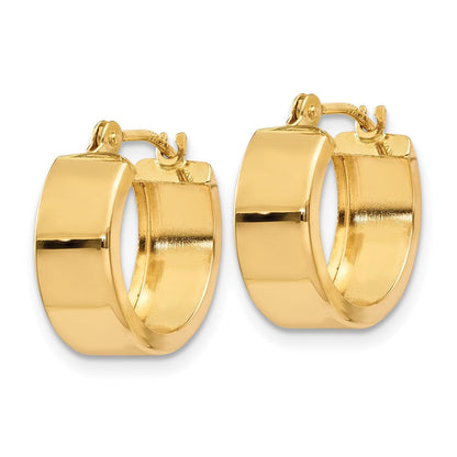 14K Gelbgold Poliert Creolen