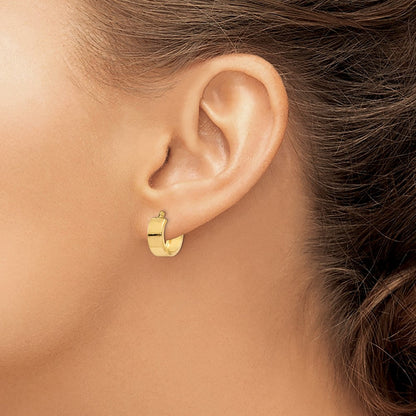 14K Gelbgold Poliert Creolen