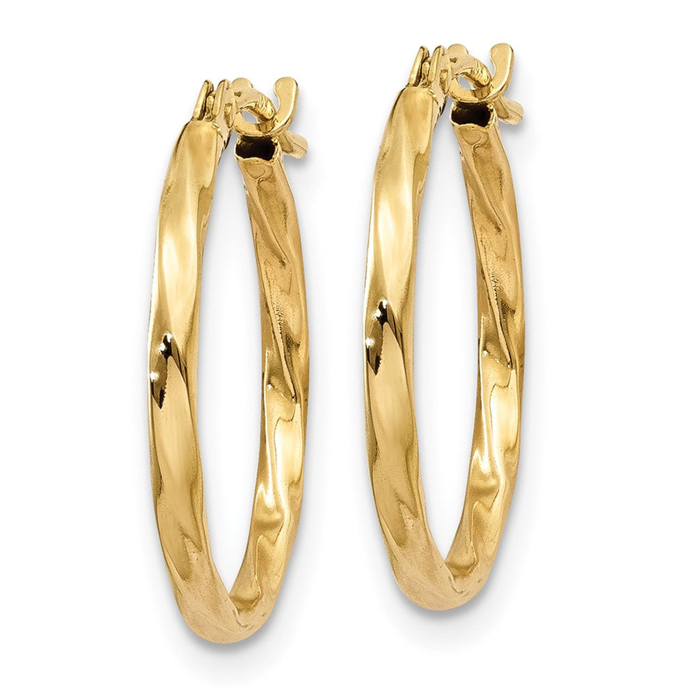 14K Gelbgold Gedreht Creolen