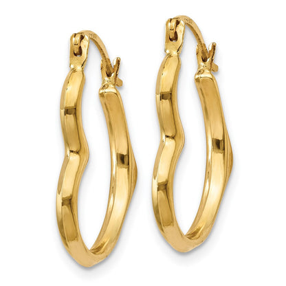 14K Gelbgold Herz Creolen