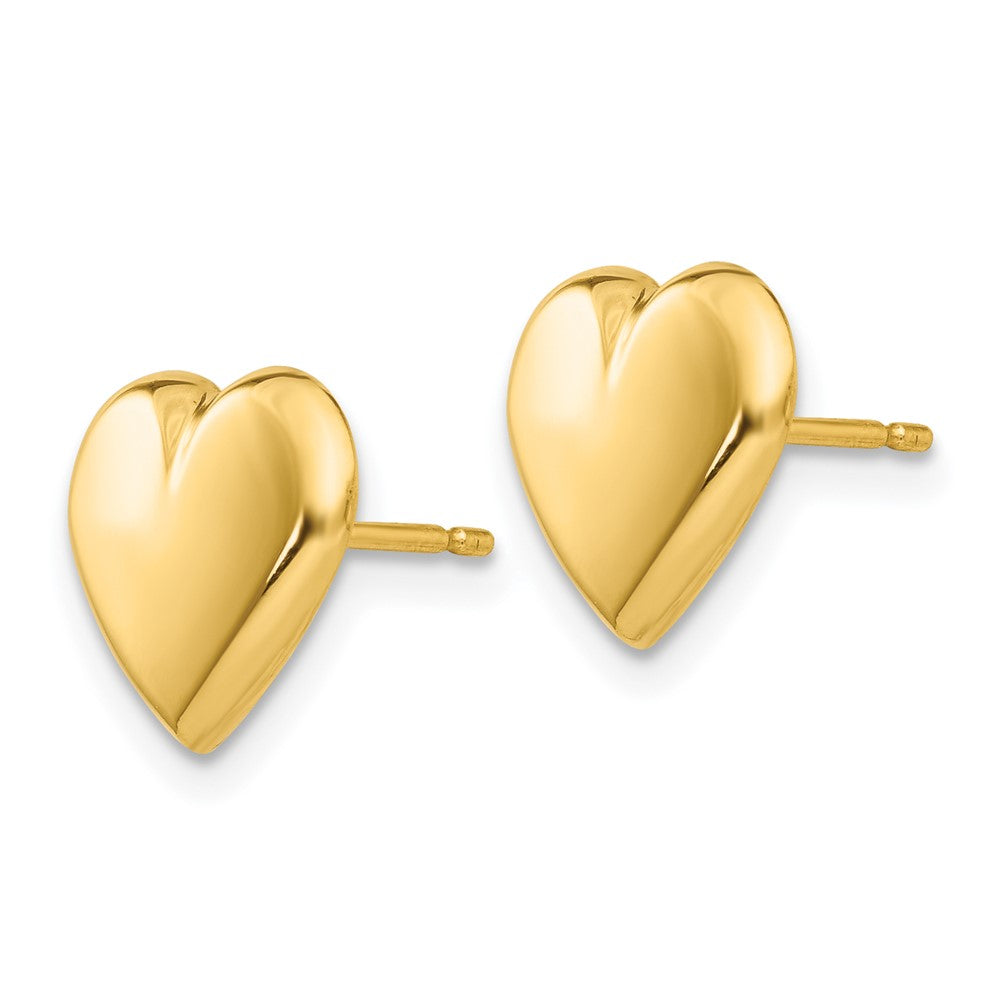 14K Gelbgold Herz Ohrstecker