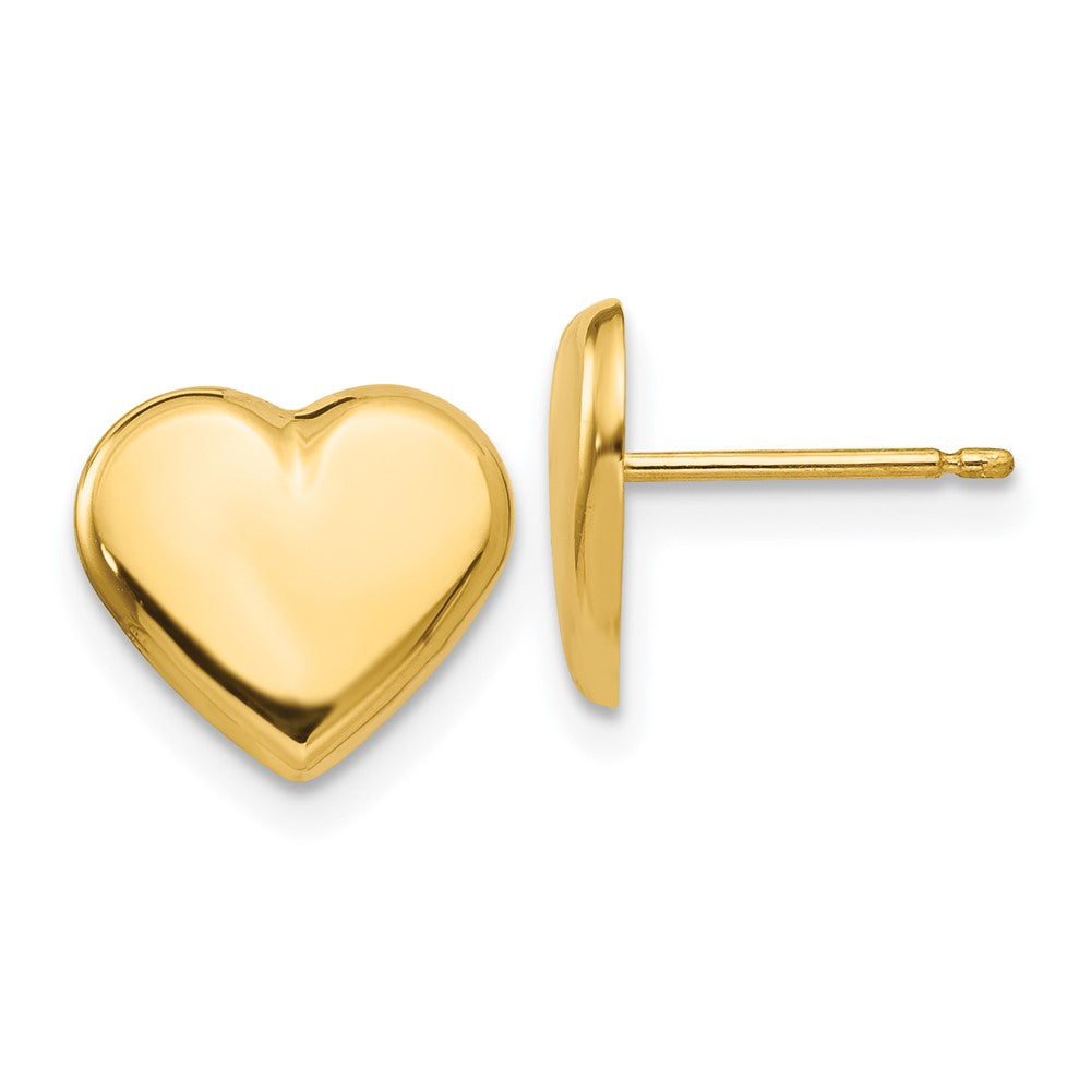 14K Gelbgold Herz Ohrstecker