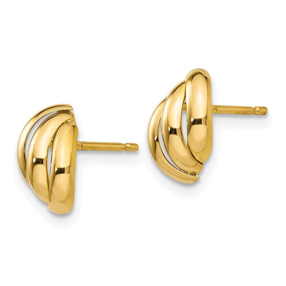 14K Gelbgold Poliert Fantasie Ohrstecker