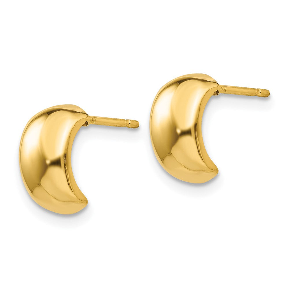 14K Gelbgold Ohrstecker, poliert, Fantasie-Design