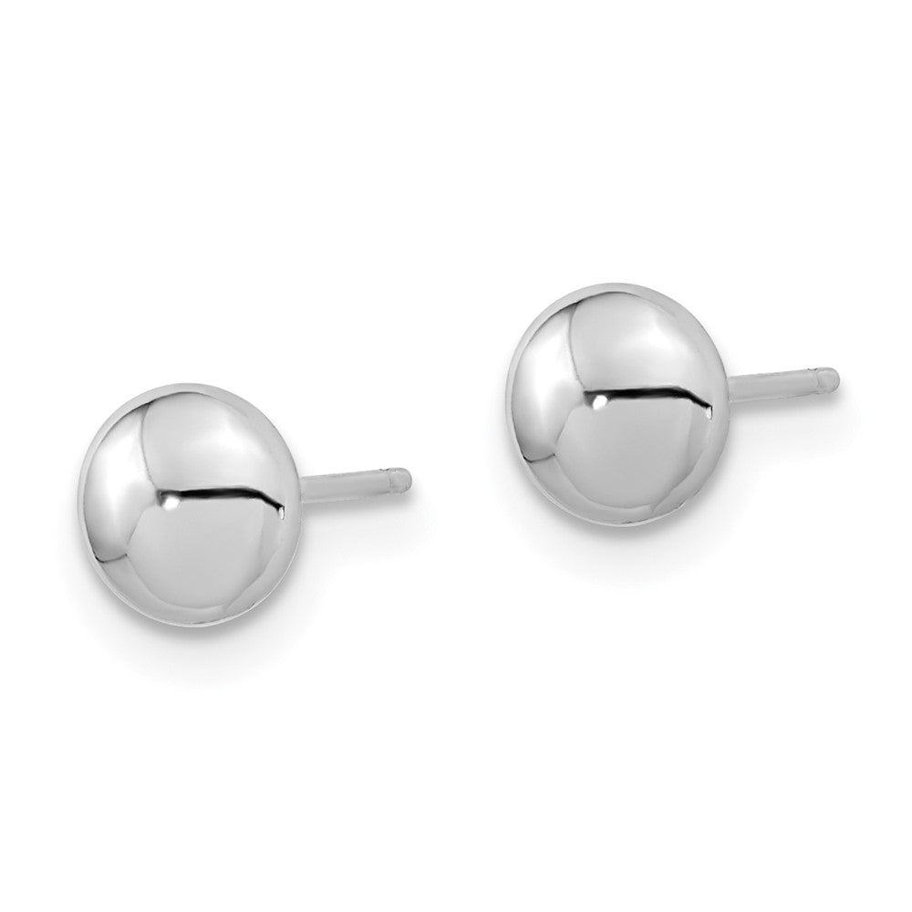 14K Weißgold Poliert Knopf Ohrstecker