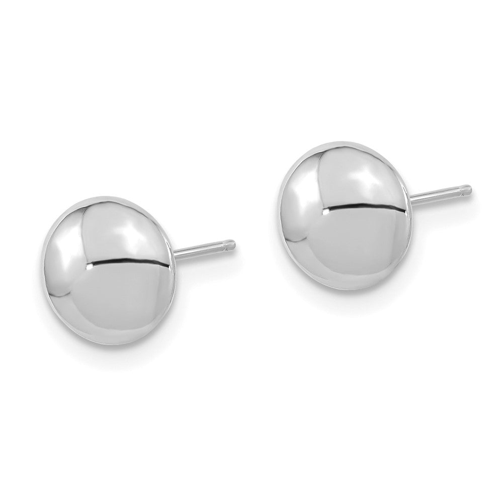 14K Weißgold Poliert Knopf Ohrstecker