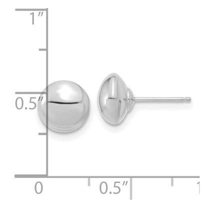 14K Weißgold Poliert Knopf Ohrstecker