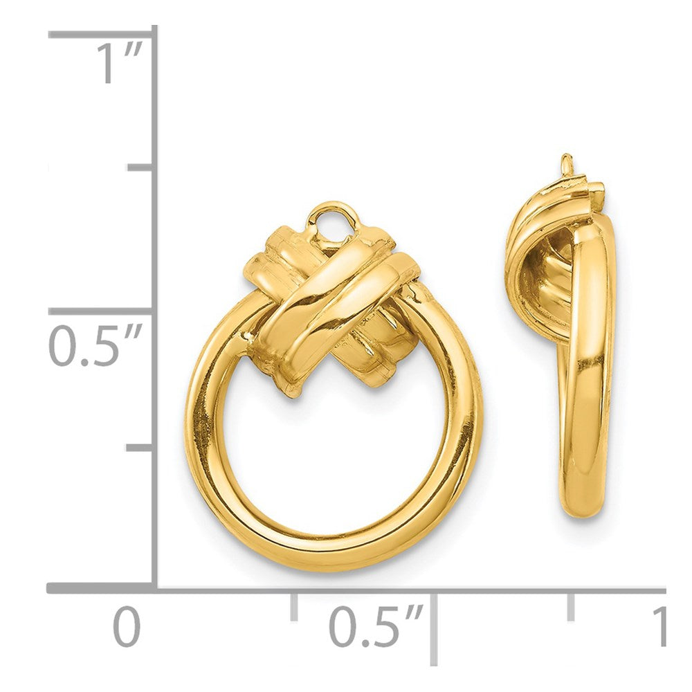 14K Gelbgold Ohrring-Jacket in Ohrhänger-Optik
