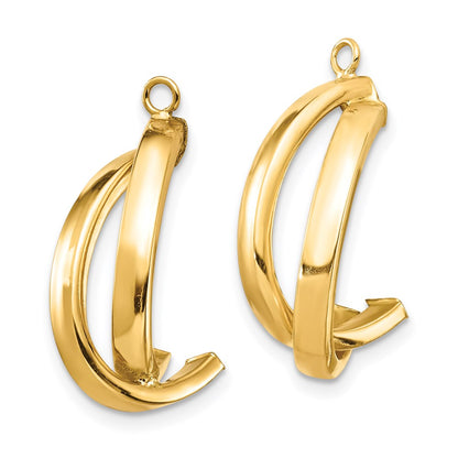 14K Gelbgold Ohrring-Jacket mit Ohrhaenger