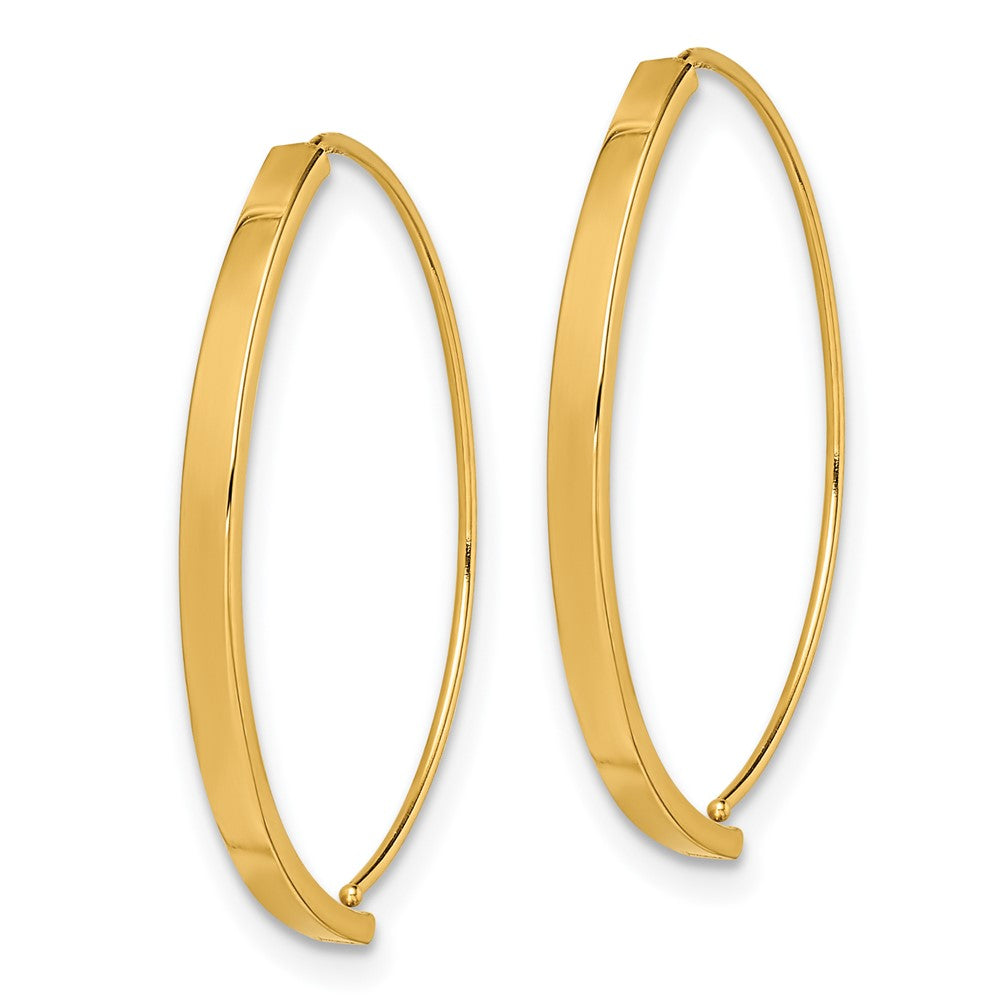 14K Gelbgold Ohrhänger-Durchzieher-Ohrringe