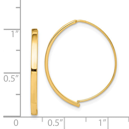 14K Gelbgold Ohrhänger-Durchzieher-Ohrringe