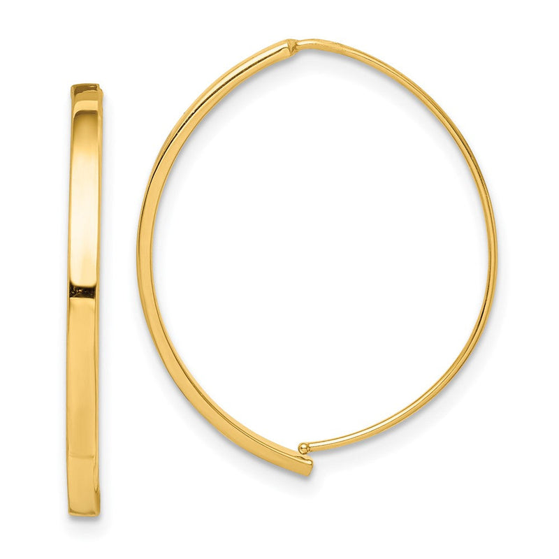 14K Gelbgold Ohrhänger-Durchzieher-Ohrringe