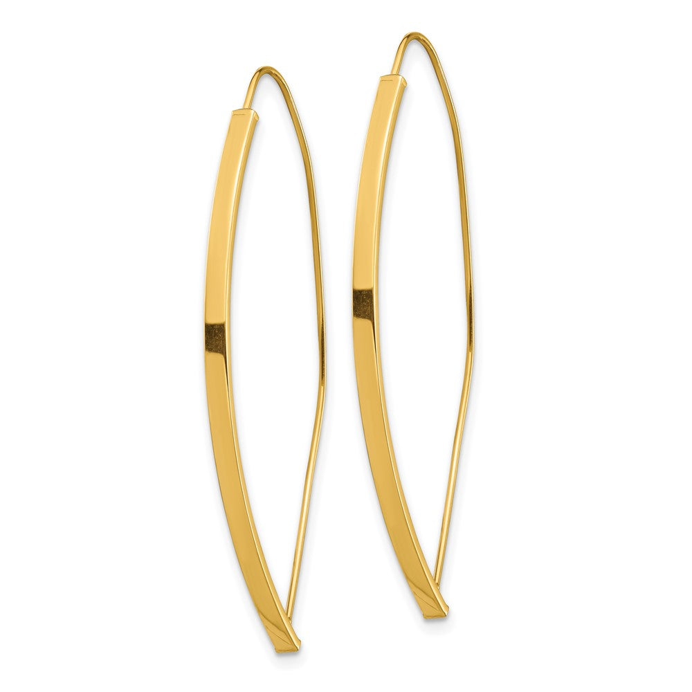 14K Gelbgold Ohrhaenger-Einzieher-Ohrringe