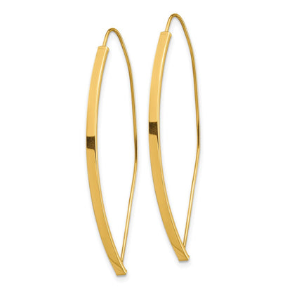 14K Gelbgold Ohrhaenger-Einzieher-Ohrringe