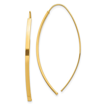 14K Gelbgold Ohrhaenger-Einzieher-Ohrringe