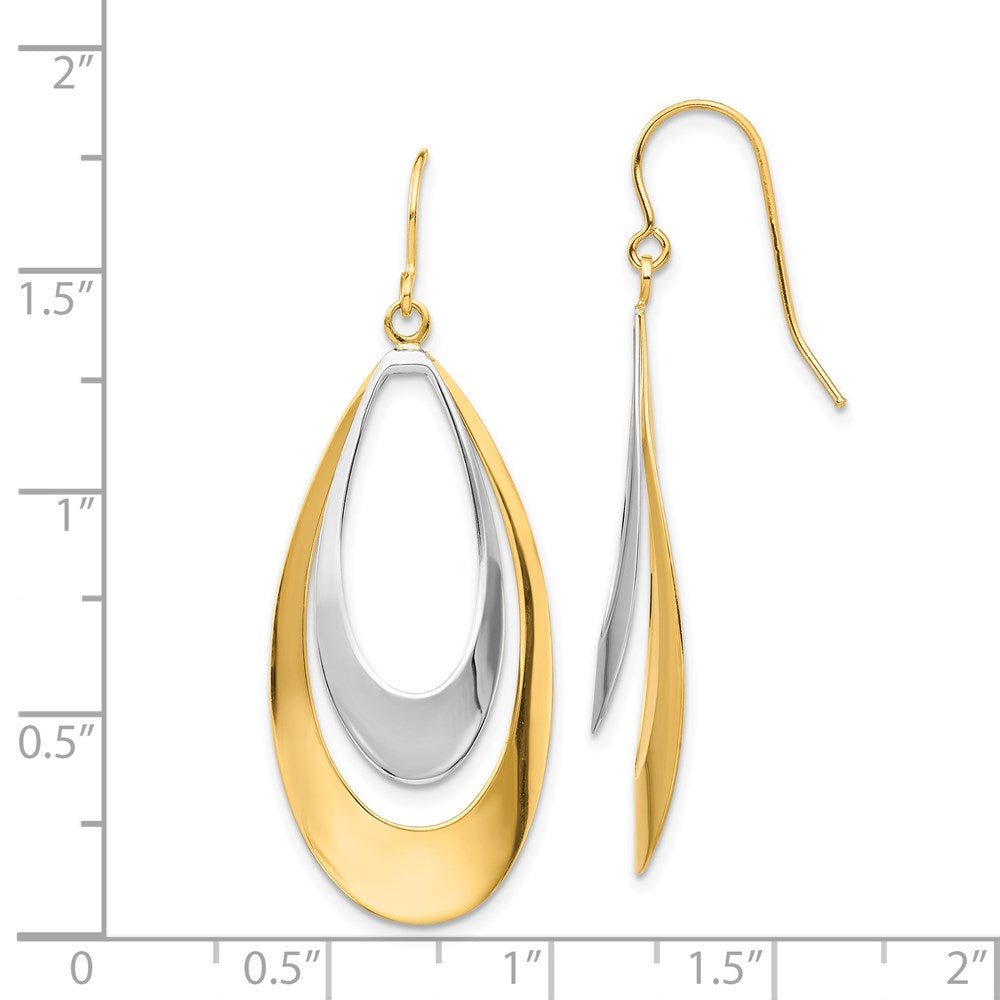 14K Bicolor-Gold Ohrhänger
