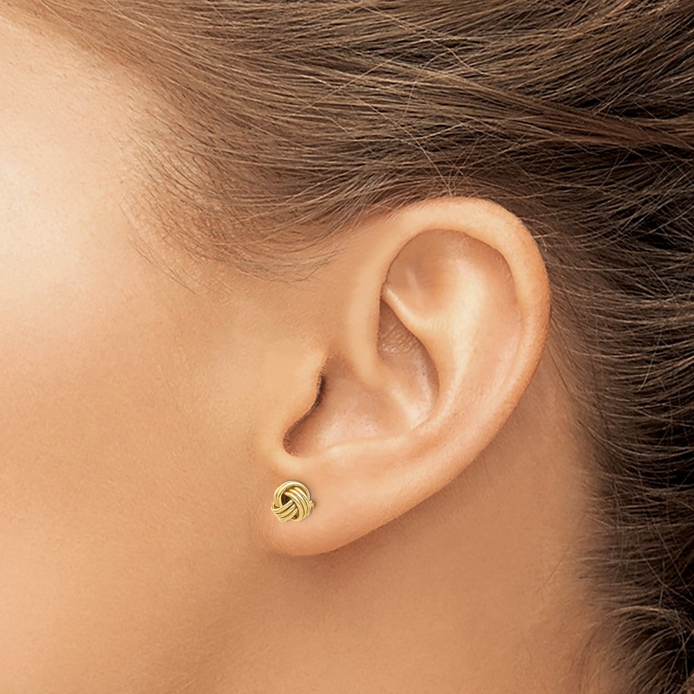 14K Gold Liebesknoten-Ohrstecker
