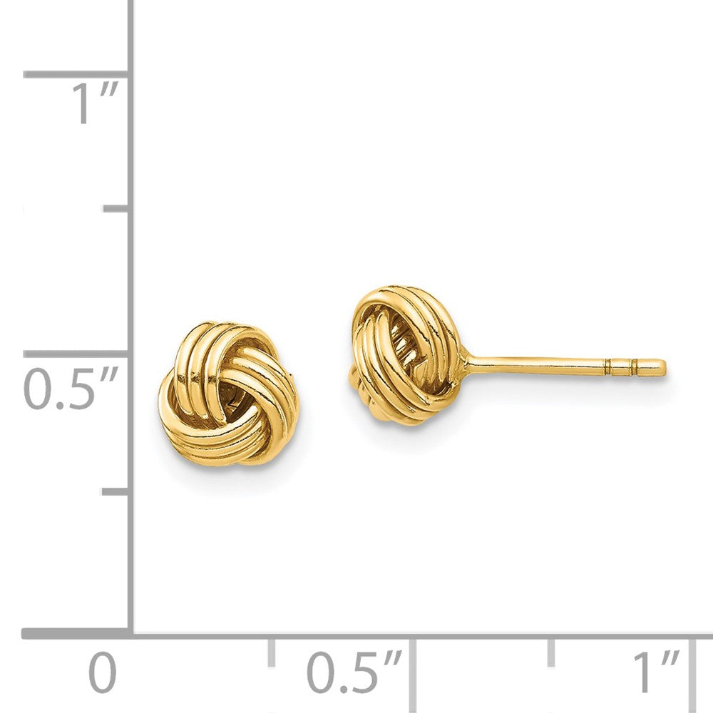 14K Gold Liebesknoten-Ohrstecker