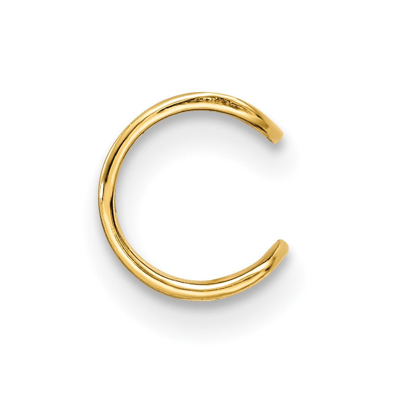 14K Gelbgold Poliert Einfach Ohr Manschette
