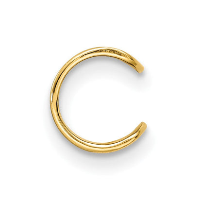 14K Gelbgold Poliert Einfach Ohr Manschette