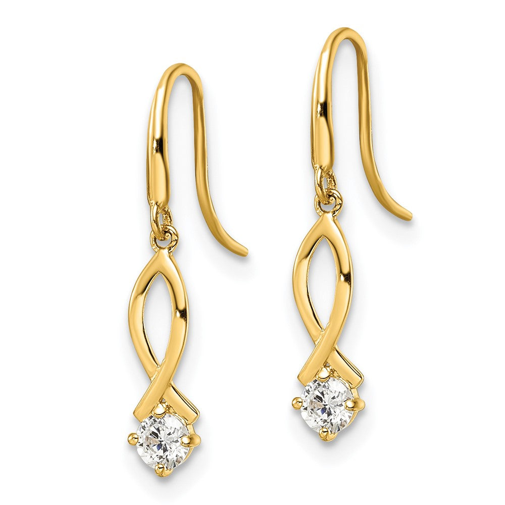14K Gelbgold Zirkonia Ohrhänger