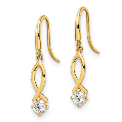 14K Gelbgold Zirkonia Ohrhänger