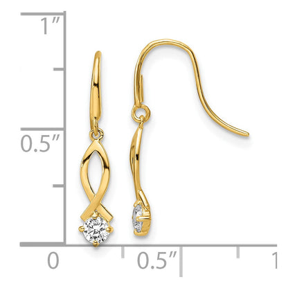 14K Gelbgold Zirkonia Ohrhänger