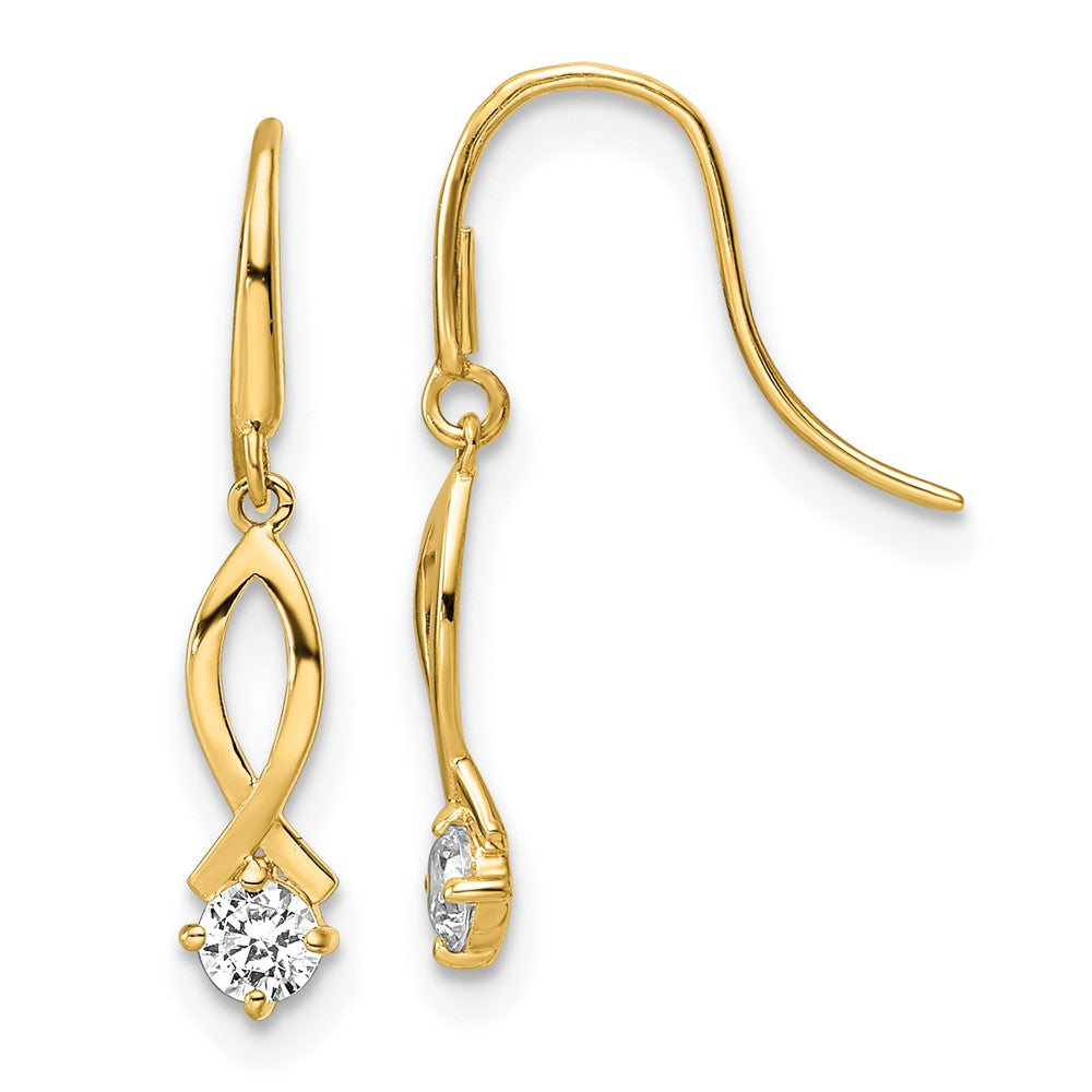 14K Gelbgold Zirkonia Ohrhänger
