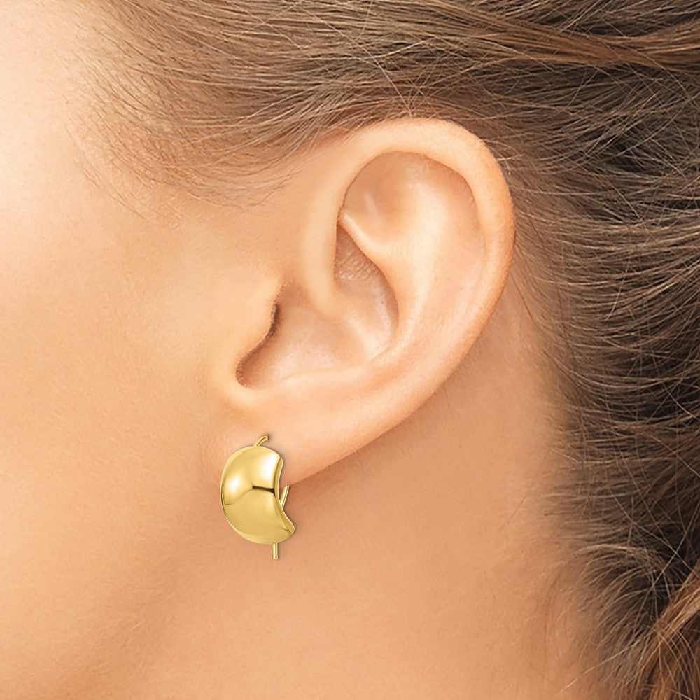14K Gelbgold Ohrringe, poliert