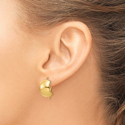 14K Gelbgold Ohrringe, poliert