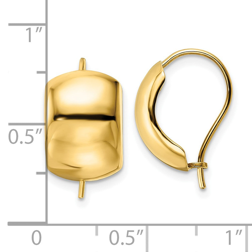 14K Gelbgold Ohrringe, poliert