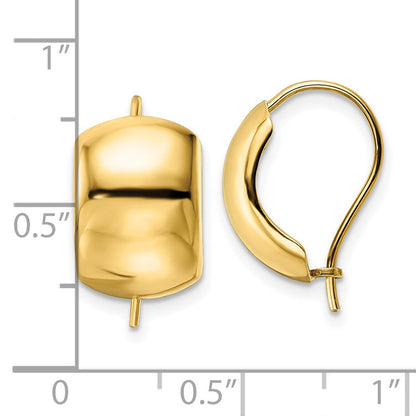 14K Gelbgold Ohrringe, poliert