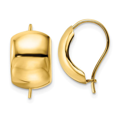 14K Gelbgold Ohrringe, poliert