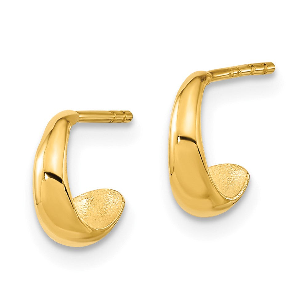 14K Gelbgold Poliert Creole Ohrstecker