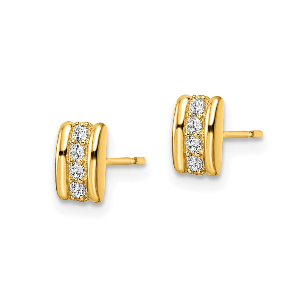 14K Gelbgold Zirkonia Ohrstecker