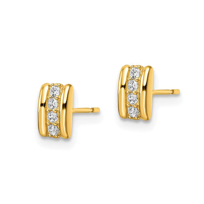 14K Gelbgold Zirkonia Ohrstecker